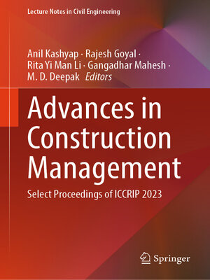 cover image of Advances in Construction Management
